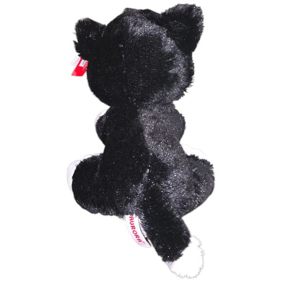 Aurora World Dreamy Eyes Plush Clarence black white cat 10" Stuffed Toy Kitten - Picture 3 of 8